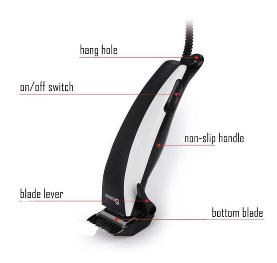 SURKER SK-5601 Household Power Cord Professional Hair Clipper Adjustable Hair Clipper Adult Hair Clippers Hair Trimmer with E