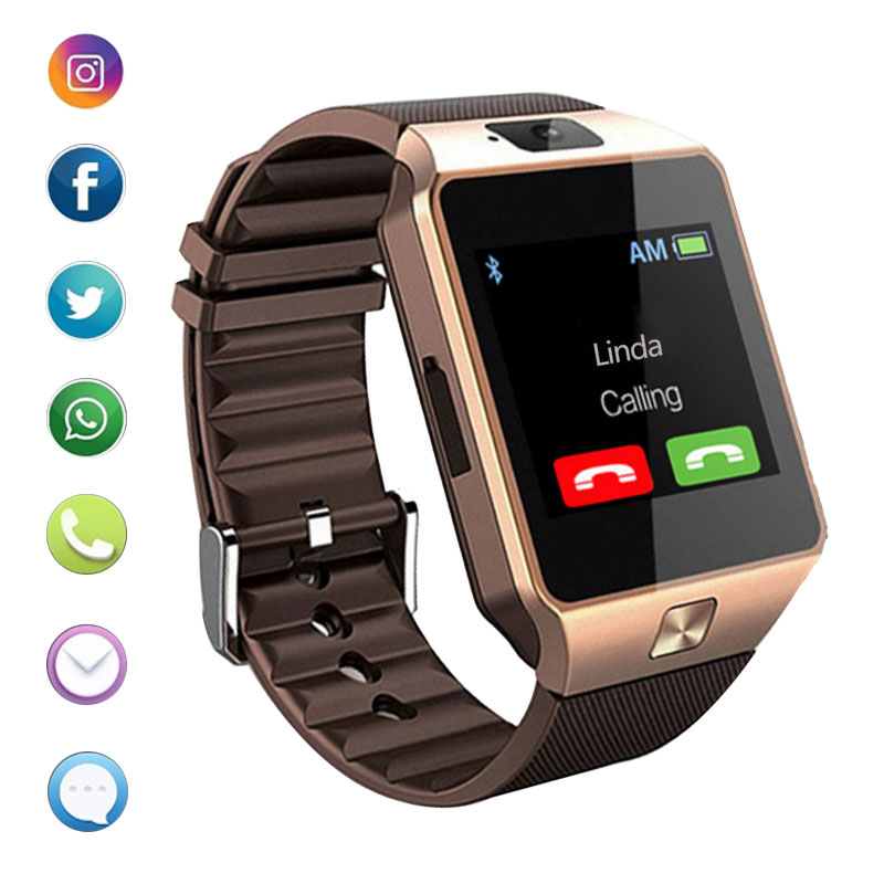 Smart Watches Bluetooth-compatible men android phone bluetooth Watch Waterproof CameraSIM TF Card Smart Watches DZ09