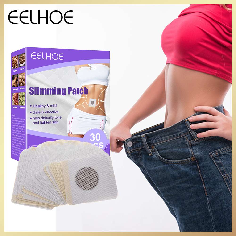 30PCS Chinese Medicine Weight Loss Navel Sticker Magnetic Slim Detox Adhesive Sheet Fat Burning Slimming Diet Patch Pads.