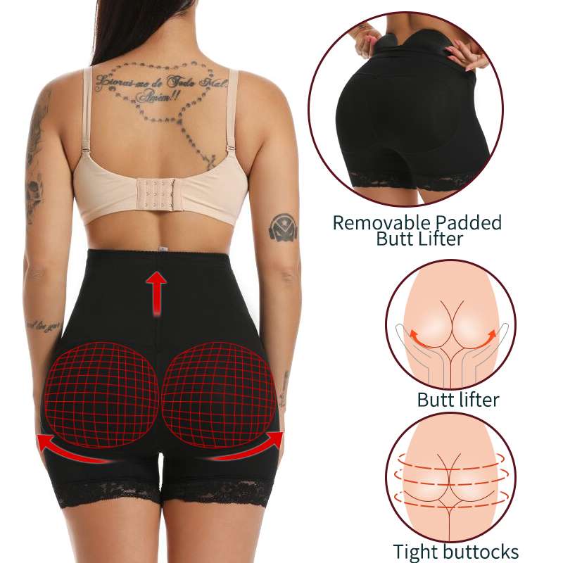 Womens Padded Shapewear Hip Enhancer Shorts High Waist Body Shaper Panty Padded Pad Butt Lifter Booty Waist Trainer Control80144
