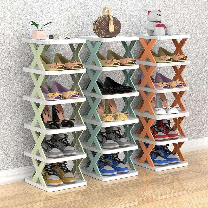 Folding Shoe Simple Shoe Rack Simple Shoe Rack Small Shoe Cabinet Door Multi Layer Provincial Space Wall Corner Storage Rack