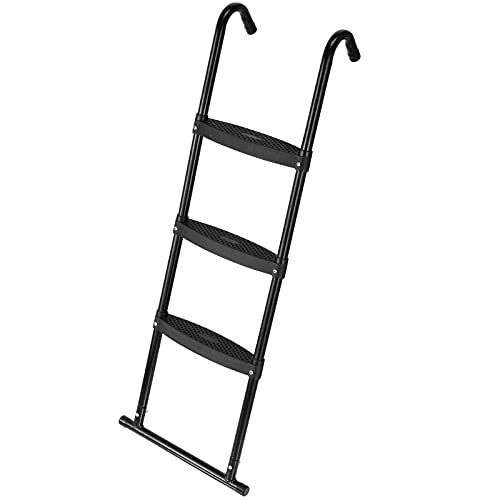 Trampoline Ladder-3 Steps Wide-step Ladder-black