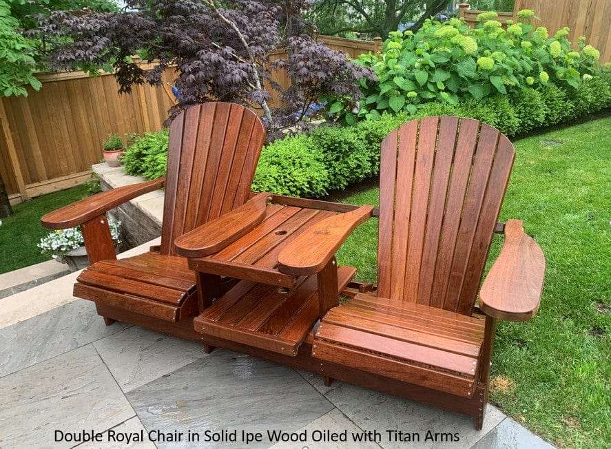 Wooden Double Royal Adirondack Chair