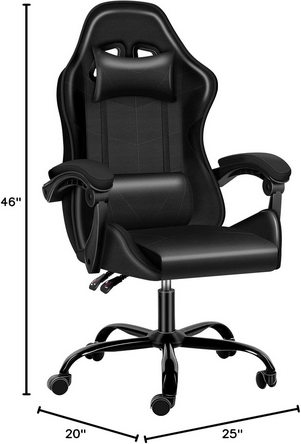 YSSOA Gaming Chair, Big and Tall Gamer Chair, Racing Style Adjustable Swivel Office Chair, Ergonomic Video Game Chairs with Headrest and Lumbar Support --