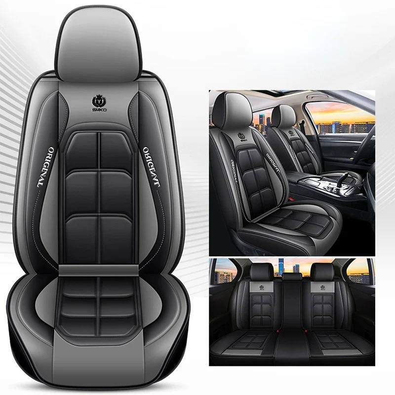 Luxury Full Car Seat Covers Protection Cover Universal PU Leather Auto Seat Cushion for SUV Sedan Car Accessories Car Goods.