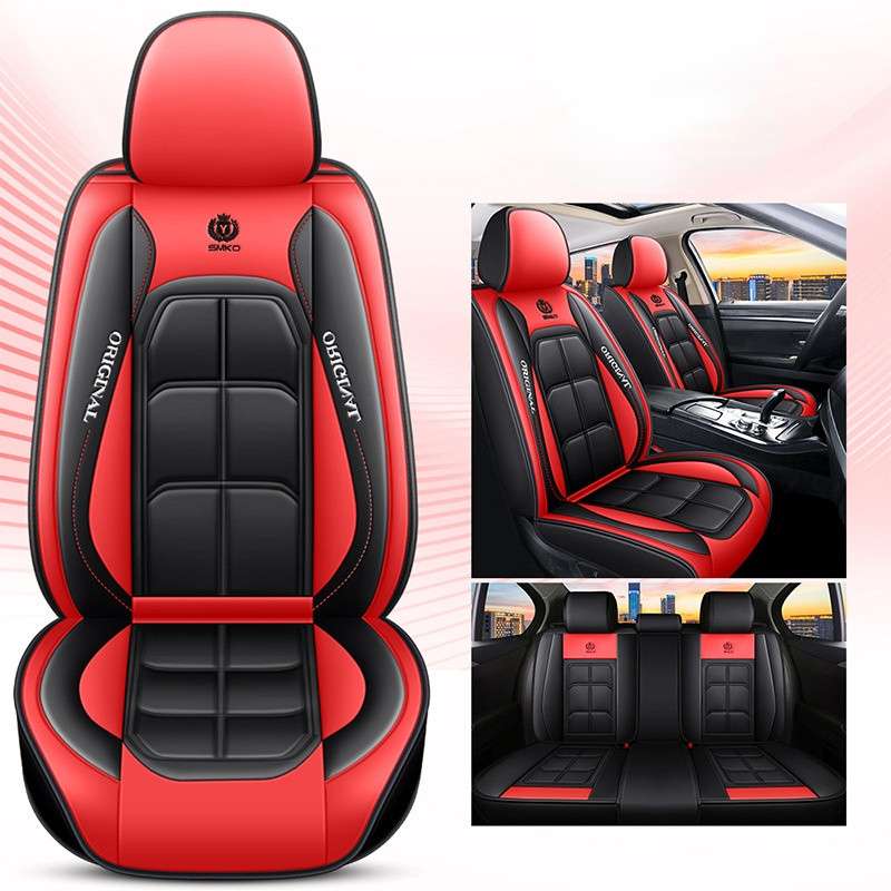 Luxury Full Car Seat Covers Protection Cover Universal PU Leather Auto Seat Cushion for SUV Sedan Car Accessories Car Goods