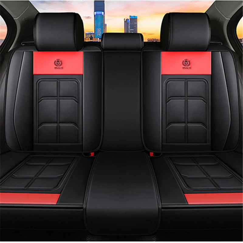 Luxury Full Car Seat Covers Protection Cover Universal PU Leather Auto Seat Cushion for SUV Sedan Car Accessories Car Goods....