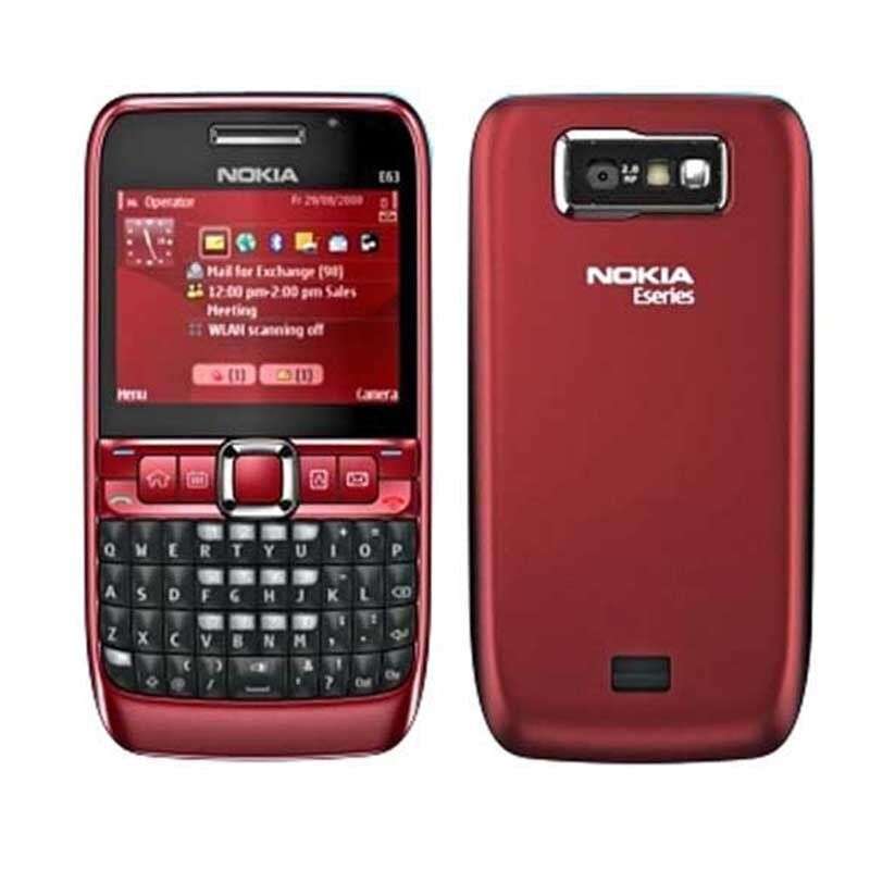 NOKIA E63 cell phones 3G WIFI Bluetooth mp3 player 2MP CAMERA mobilephone red