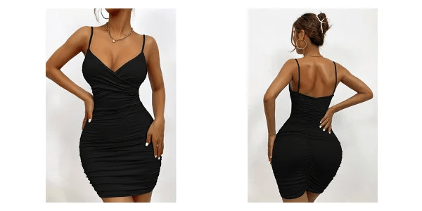 Screenshot 2024-12-31 at 15-00-35 Buy Spot European and American Summer Women's Sexy V-neck Slip Skirt Hot Cross-border Women's Pleated Hip Bag Dress Backless KiKUU