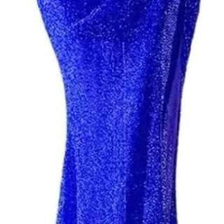 Sequin Sweetheart Mermaid Prom Dresses Long Strapless Sexy Slit Formal Evening Party Gowns with Train 2023 (Blue Color )