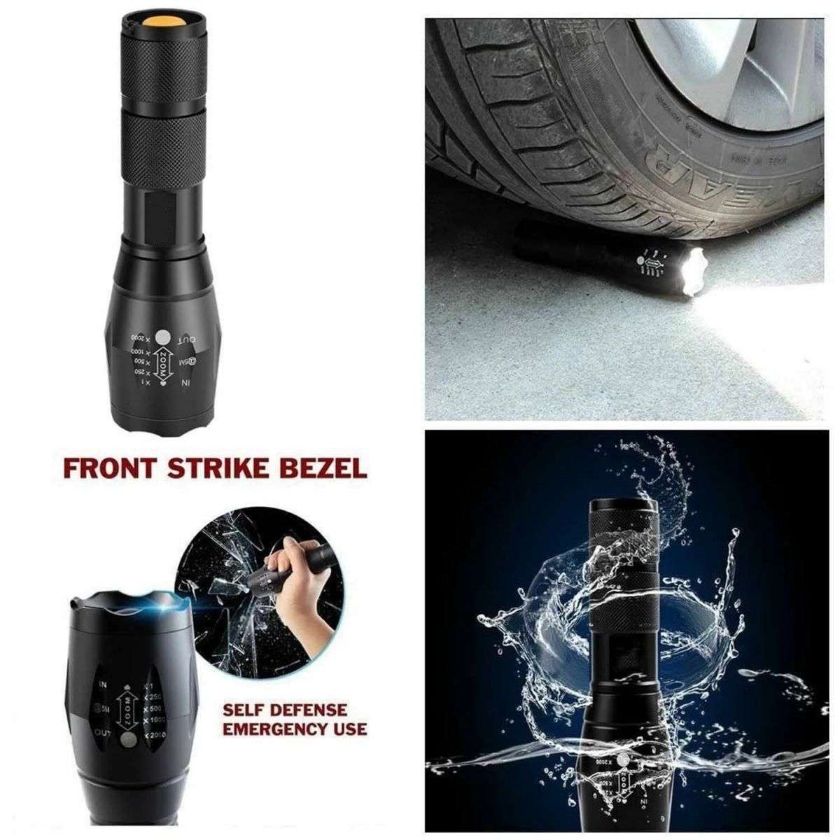 Portable Handy Powerful LED Flashlight Zoomable Torch Waterproof Outdoor Camping Powerful Led Flashlight - Image 2