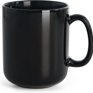 harebe 20 OZ Large Coffee Mug, Smooth Ceramic Tea Cup for Office and Home, Big Capacity with Handle (Black Color)