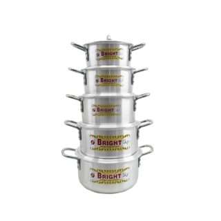 Bright Sky 10pc Aluminium Pot Set