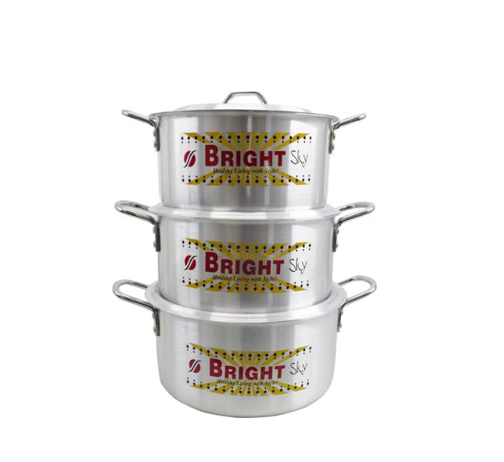 Bright Sky 6pc Aluminium Pot Set