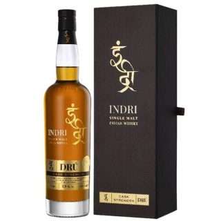 Indri Dru Cask Strength Single Malt Indian Whisky 57.2% ABV.