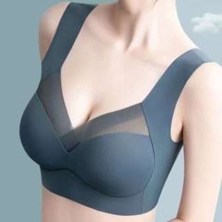Popular Sexy Latex Cup Seamless Bra Plus Size Backless Bra Ice Silk Thin Vest Sports No Steel Ring Bra Ladies Underwear